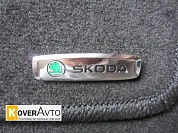 Металлический логотип Skoda (Шкода) цветной