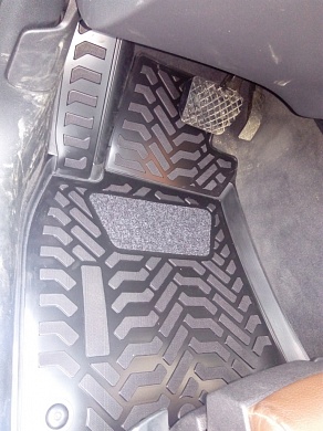 Полиуретановые коврики в салон Audi A4 (B8/8K) (Ауди А4 Б8\8К) (2007-2015) 3D с бортиком