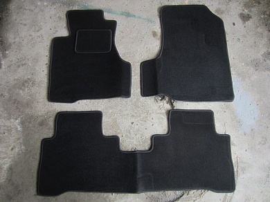 Текстильные коврики в салон Honda CR-V III (Хонда ЦР-В 3) ковролин LUX