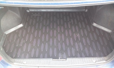 Полиуретановый коврик в багажник Daewoo Gentra SD (Дэу Гентра Седан) с бортиком