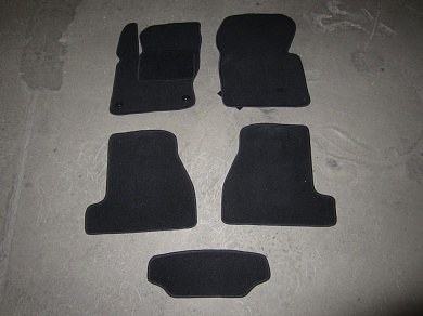 Текстильные коврики в салон Ford Focus 3 (Форд Фокус 3) ковролин LUX черный