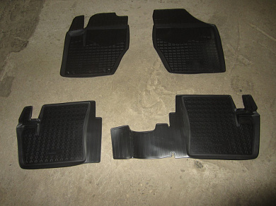 Полиуретановые коврики в салон Citroen C4 Sedan (Ситроен С4 Седан) с бортиком