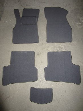 Текстильные коврики в салон Hyundai Accent II (Хендай Акцент 2) ковролин серый PREMIUM петлевой