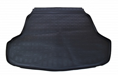 Полиуретановый коврик в багажник Hyundai Sonata 7 (Хендай Соната 7) БЕЗ ВЫСТУПА с бортиком
