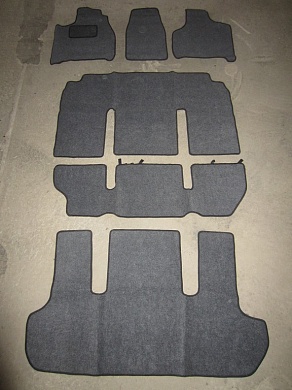 Текстильные коврики в салон Dodge Caravan III (Додж Караван 3) ковролин Люкс (салон+ баг)