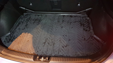 Полиуретановый коврик в багажник Hyundai i30 lll HB (Хендай Ай 30 lll) (2018-) с бортиком